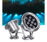 LED Swimming Pool Light, Submersible Fountain Lamp, IP68 Waterproof Underwater Pond Lamp, 12V Low Voltage Adjustable Outdoor Landscape Light, for Aquarium Party(Red,18W)