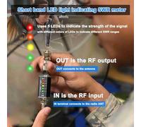 LED SWR Meter 3-30MHz Frequency Shortwave Standing Waves Indicator Television Broadcasting