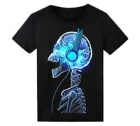 LED T Shirt Sound Activated Glow Shirts Light up Equalizer Clothes for Party