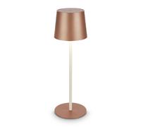 BRILONER - Rechargeable LED Table lamp IP44 with Touch, dimmable, Replaceable Battery, LED Light, Bedside, no Cord, Camp Light, Outdoor, 11x34,5 cm, Coffee