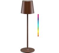 LED table lamp wireless, infinitely dimmable, table lamp RGBW light, copper