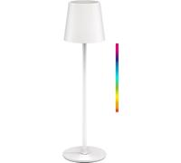 LED table lamp wireless, infinitely dimmable, table lamp RGBW light, white