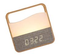 LED Table Light Dimmable Feature Soft Glow Room Study Area Night Bedside Lamp Wood Grain Touch Nursery for Mood for Bedroom Reading for Nightstand Camping Natural Wood Finish / Woodgrain Design Warm