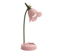 LED Table Light USB Rechargeable Eye Protection Flower Lampshade Desk Lamp Phone Holder