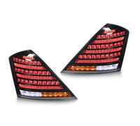 LED Tail Light Rear Lamp Replacement S-Class W221 Sedan Sparkling Rhinestone Dynamic Effect Style Eye Catching Visual Effects (Black)