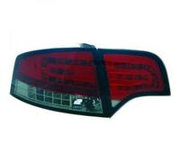 LED Tail Lights Pair Clear Red Black for Audi A4 Saloon 2004-2007 Rear Lamps