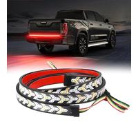 LED Tailgate Light Bar Strip, Truck Tailgate Strip Light LED Bar with Red Running Brake Sequential Turn Signals Strobe Lighting White Reverse (Straight out, 180cm)