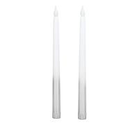 LED Taper Candles,Battery Candle,LED Table Candles,Flameless Taper Candles for Wedding,Table,Festival Celebration,Halloween,Christmas Decorations(G SLIVER)
