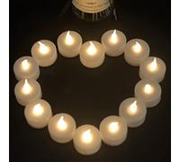 LED Tea Lights Flameless Candles: Pack of 50 Realistic and Bright Flashing Tea Lights Durable LED Tea Lights for Wedding Festival Parties Main Decorations Warm White