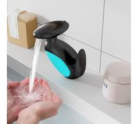 LED Temperature Changing Lighting Smart Faucet, 360° Rotating Pull-Out Fountain Basin Tap, 4 Water Flow Modes Penguin Tap, Ceramic Cartridge Faucet with Sprayer for Bathroom Kitchen (Black)