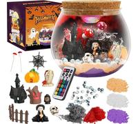 Led Terrarium Kit for Kids - Halloween Birthday Gifts for Girls, DIY Night Lights Set with Realistic Glow Best Gift for Girls 4-12