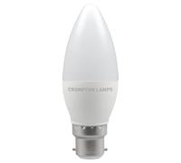 LED Thermal Plastic Candle 6.5W (60W eq.) BC 2700K Frosted Dimmable