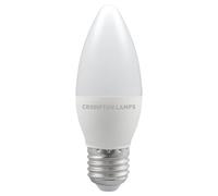 LED Thermal Plastic Candle 6.5W (60W eq.) ES 4000K Frosted Crompton