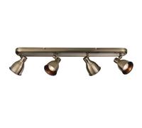 LED Tilting Ceiling Spotlight Antique Brass 4 Bulb Bar Kitchen Island Downlight