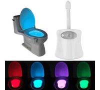 Led Toilet Bathroom Night Light Pir Motion Activated Seat Sensor 8Color Changing.
