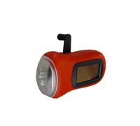 LED Torch Hand Crank Dynamo Solar Powered Flashlight Lamp Emergency Light Survival (Red)