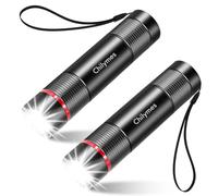 LED Torch Rechargeable 2 Pack, Christmas Dad Gifts for Him Men | Presents for Men Stocking Stuffers Fillers, 4 Lighting Modes, Adjustable Focus Small Torches for Emergency Camping Hiking