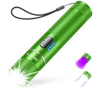 LED Torch/UV Torch Rechargeable 2 in 1,Laitver 2000L Super Bright Black Light with 395nm UV Ultraviolet-6 Modes,Zoomable,Waterproof Mini Flashlight for Lighting,Pet Urine Stain Detection-Emerald Green