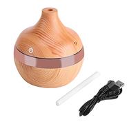 LED Touch Humidifier, 7 Colors Wood Grain Air Humidifier Aroma Humidifier with USB LED Touch Switch, Air Purifier Oil Diffuser, Perfect for Bedroom Office, 300ml