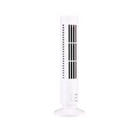 LED Tower Fan Bladeless Cooling Fan 2 Gear Speed Mini Vertical Conditioner Portable Electric Floor Fan for Living Room Bedroom (B)