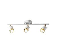 LED Track Lighting Black Rail Ceiling Spotlight with Rotatable Light Heads & 12W LED Bulbs, Flush Mount Ceiling Light Fixtures for Living Dining Room Hallway Bar (Black,3-Light) (White, 3)