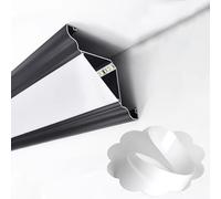 LED Track Lighting Kit for Crown Molding, Milky White Diffuser, Surface Mount Wall Washer, Aluminum Linear Light, 9m (29.5ft) - Sl lack Finish for Ceiling Decor