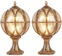 LED Traditional Victorian Globe Column Light Lantern Classic Aluminium Die Casting Glass Outdoor Waterproof E27 Pillar Post Lamps,Chandelier