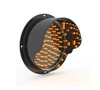 LED Traffic Light,12/24V DC LED Traffic Light - Waterproof IP67 Wall-Mounted Warning Light for Loading Dock, Parking, Roads, Toll Booths & Terminals (Yellow, 100mm/4in)