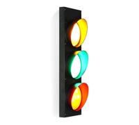 LED Traffic Light,Industrial Wall-Mounted Traffic Light Lamp - Decorative Stop Light with Car & Pedestrian Road Signs for Indoor/Outdoor Use (Single-Sided Wiring Model)