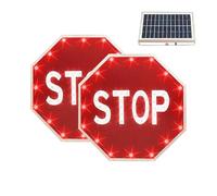 LED Traffic Sign for Roadway, High-brightness LED beads, Energy-efficient and High-performance, Heavy Duty Aluminum Metal Frame, Clearly visible at night for Street, Driveway(F)