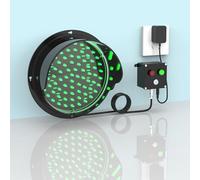 LED Traffic Signal Light, 2 In 1 Stop and Go Light, Plug and Play, Manual Control, Easy Installation for Toll Stations and Loading Docks, Red/Green