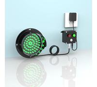 LED Traffic Signal Light, 2 In 1 Stop and Go Light, Plug and Play, Manual Control, Easy Installation for Toll Stations and Loading Docks, Red/Green