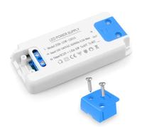 LED Transformer 15W, LED Driver 12V 1.25A, 240V AC to 12V DC Constant Voltage Driver Adapter, LED Power Supply for Cabinet Lights, LED Strip Lights, LED Display and G4, MR11, MR16 LED Light Bulbs,1PCS