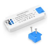 LED Transformer 30W, Ultra Slim 24V LED Driver 240V AC to 12V DC 2.5A, Constant Voltage Power Supply Adapter, Low Voltage Converter for Strip Light, Downlight and G4, MR11, MR16 Light Bulb