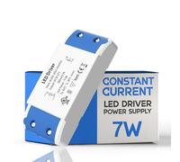 LED Transformer 7W, Power Supply Driver Adapter 100-265V AC to DC 20-27V 240mA -Constant Current Driver Transformers for Strip Lights,Cabinet Lights and G4,MR11,MR16 Light Bulbs .(Non Waterproof, 7W)