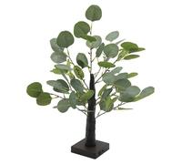 LED Tree / 60cm with Warm White LEDs and Leaves/Copper Indoor Decorative Light/Festive Home Décor (Green)