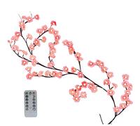 LED Tree Branch Lights for Wall,1.6M Branch Lights, 48 Leds Cherry Blossom Vine with Remote and 8 Lighting Modes Cherry Blossom Garland Willow Vine for Home Room, led tree