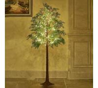 LED Tree of Lights - Indoor Illuminated Warm White Decoration with Leaves and Red Fruits, USB Powered, 120CM, Perfect for Home and Party Decor