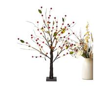 LED Tree - Red Berry Blossom Ornament - Inside Decoration LED Lighted Tree - for New Year Housewarming Easter Winter Bedroom Living Room Study Apartment