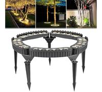 LED Tree Ring Lights - Outdoor Spotlight for Garden Landscape, IP65 Waterproof Splicing Ring for Palm Trees, 60W Energy Efficient Beam Light
