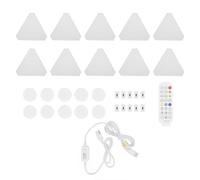 LED Triangular Light Panel, RGB Splicing Lamp Sound Pickup Light Panels APP Control for Wagon Truck Boat