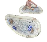 LED Tummy Time Water Mat, Inflatable Glitter Water Play Mat With Lights, Funny Tummy Time Toys Sensory Mats For Babys Indoor, Bpa Free