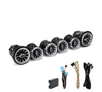 LED Turbine Air Vent Kit 64 Color Front Ambient Light Replacement for E Class W213 C238 2017 2021 Premium ABS PC Material 6pcs