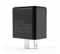 LED Turn Signal Flasher Relay 2 Pin for 12V DC Motorcycle Applications with Automatic Overload and Short Circuit Protection (black)