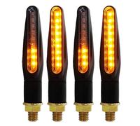LED Turn Signals Motorcycle Signal Light E24 LED Blinker Flashing Indicator Bendable Tail Stop Signal Built-in LED Relay Turn Signals