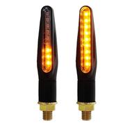 LED Turn Signals Motorcycle Signal Light E24 LED Blinker Flashing Indicator Bendable Tail Stop Signal Built-in LED Relay Turn Signals