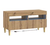 LED TV Cabinet with LED Strip Lights ARNHEM Engineered Wood Stand vidaXL