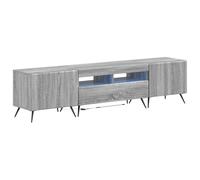 5 Piece LED TV Cabinet with Storage BREDA Engineered Wood Modern Stand vidaXL