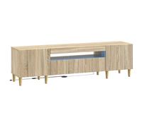 LED TV Cabinet with LED Strip Lights ARNHEM Engineered Wood Lighting vidaXL