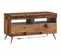 LED TV Cabinet with LED Strip Lights BREDA Engineered Wood Media Stand vidaXL